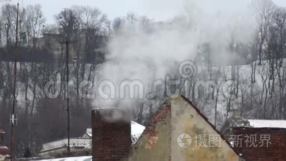 屋顶烟雪冬管家居景观视频