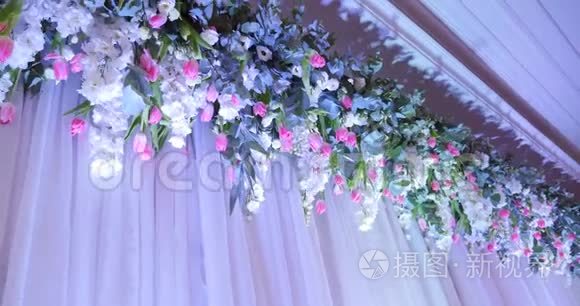 婚礼背景与花饰视频