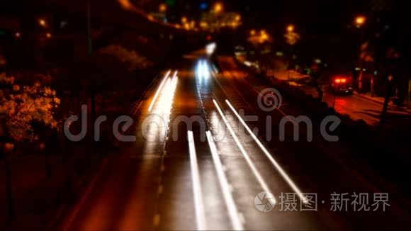 高速公路顶景夜景照片视频