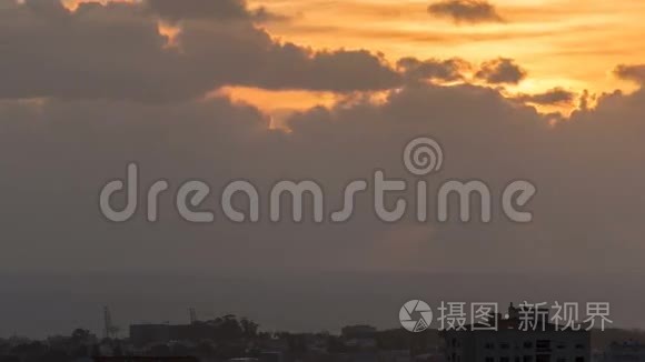 日落时杜罗河河口的洋墩视频