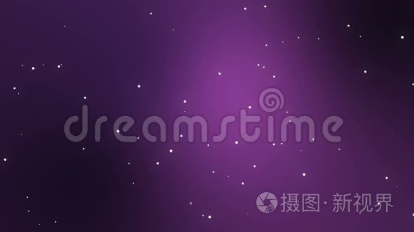 紫色夜空中有动画星星