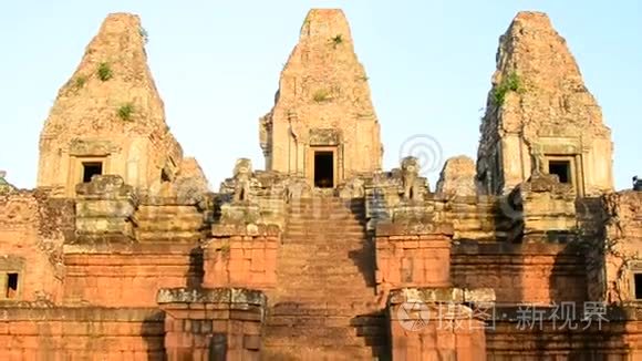 柬埔寨吴哥窟古寺建筑群视频