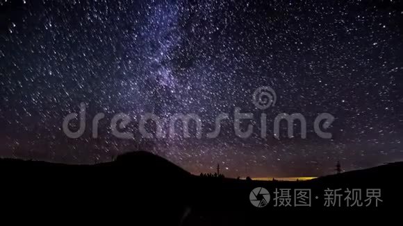 夜空中的星星小径