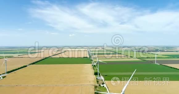 农业领域电力生产风电机组视频