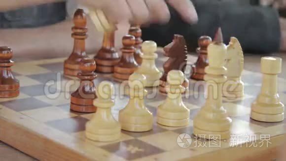 国际象棋比赛的特写