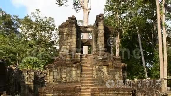 柬埔寨吴哥窟古寺遗址遗迹放大