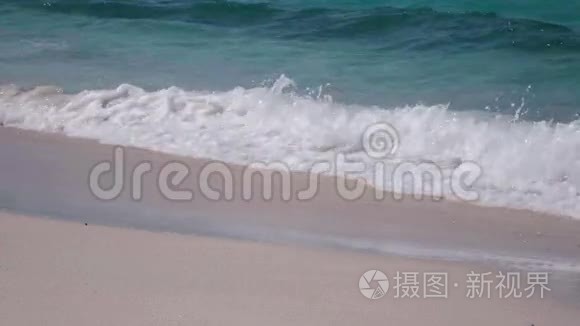 慢运动热带蓝海海浪