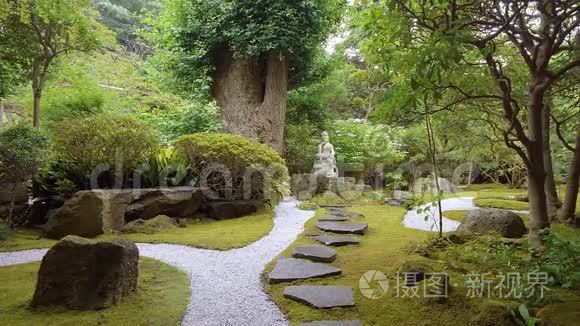 镰仓美丽的日本小花园视频