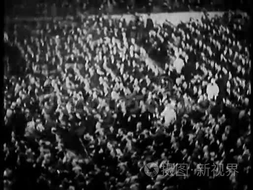 20世纪30年代麦迪逊广场花园的高视角观众