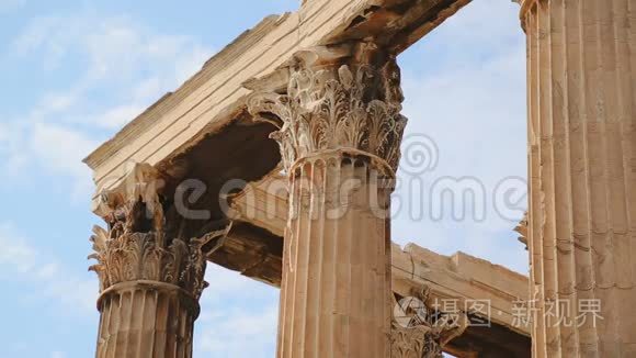 哥林多首府和大教堂，雅典奥林匹亚宙斯神庙的细节