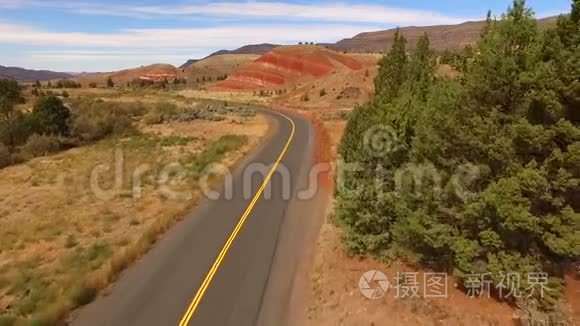 美国俄勒冈州北美彩绘山化石床视频