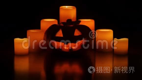 万圣节南瓜和蜡烛视频