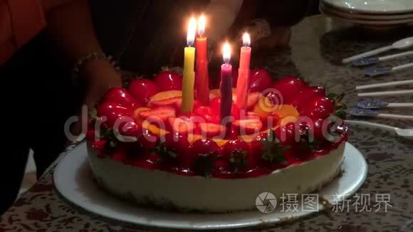 生日蛋糕，蜡烛，庆祝活动