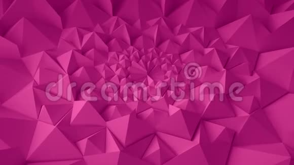 粉色几何三角墙挥舞背景.. 无缝回路4K超高清视频的预览图