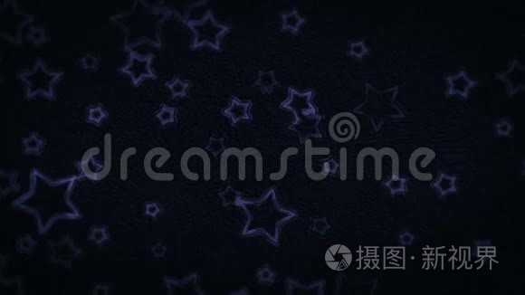 霓虹灯星星亮起，闪烁