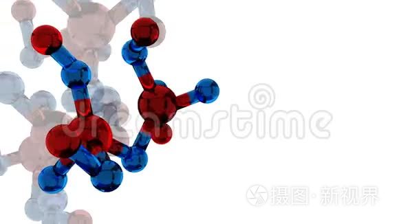 使分子从玻璃中缓慢移动视频