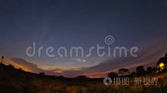 星星时间流逝克鲁格公园飞雪视频