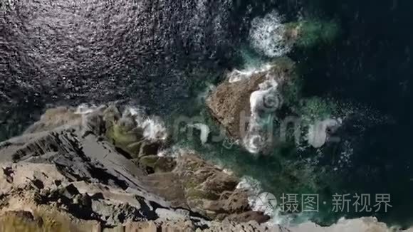 从空中拍摄的大西洋视频