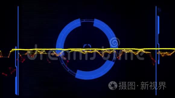 具有抽象形状的声音均衡器视频