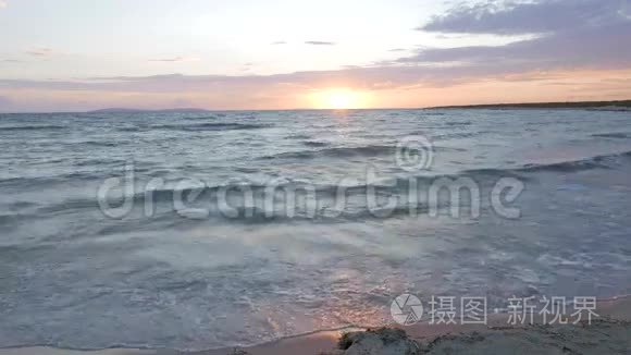 夕阳西下的大海视频