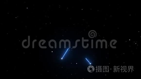 美丽星夜背景下的癌症星座视频