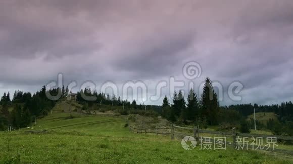 日落时分的乡村景观