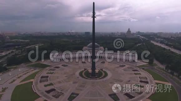 空中摄影公园在莫斯科的胜利视频