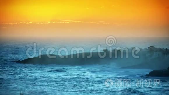 美丽的日落在圣玛丽亚迪卢卡湾视频