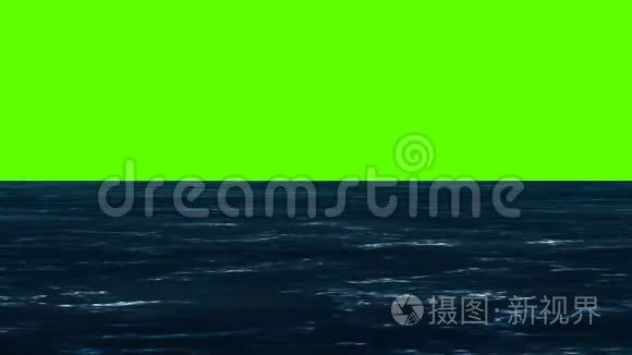 绿色屏幕上的海流