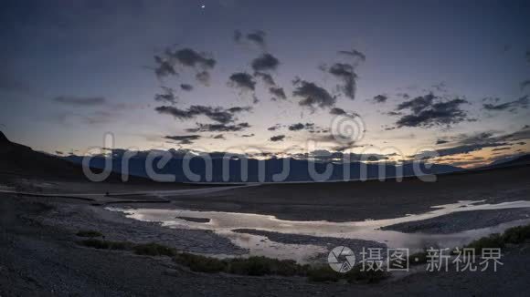 坏水盆地盐滩死亡谷国家公园时间流逝