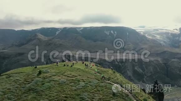 冰岛航空景观视频