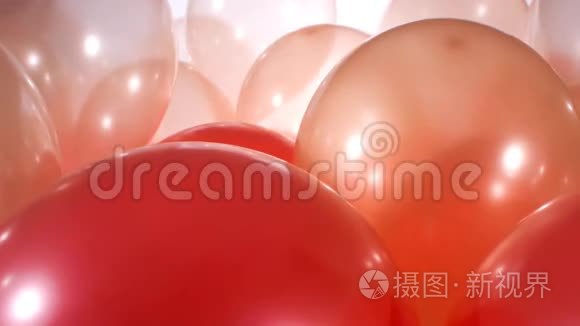 黄金红气球生日派对背景视频