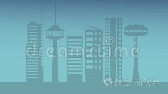 商人推广城市高清动画礼品视频