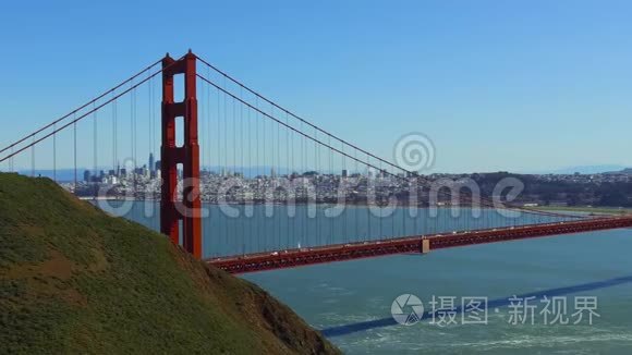 旧金山海湾金门大桥景观