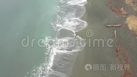 阿拉斯加的波浪和潮汐视频