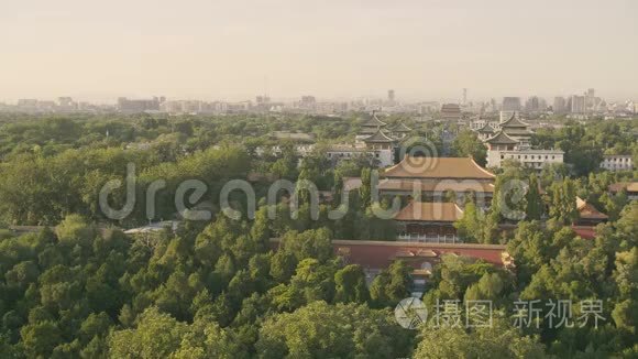 北京城市景观全景传统民居.