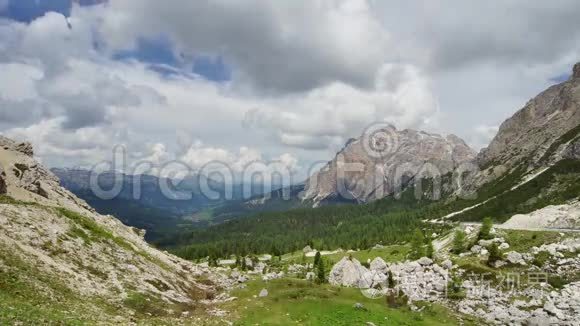 多洛米茨的高山景观视频