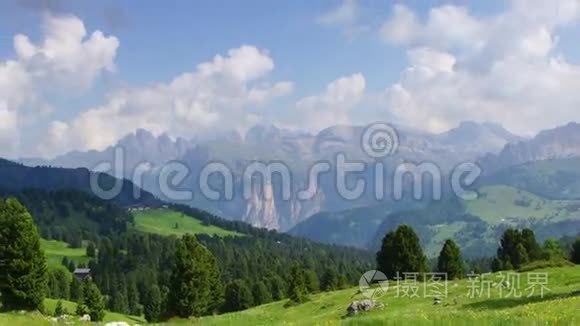 多洛米茨的高山景观视频