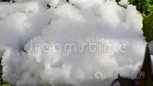 时光流逝，春天，雪融化