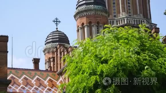 切尔尼夫茨国立大学校园景观视频