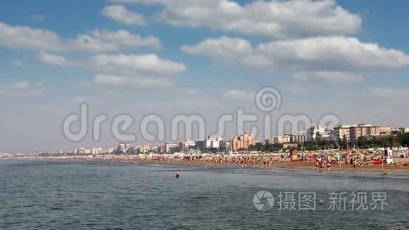 海滩夏季季节里米尼视频