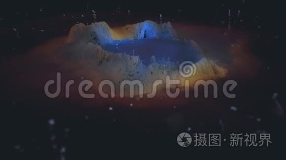 螺旋星云独特的粒子娱乐视频