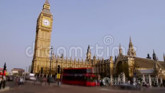 英国伦敦交通中断视频