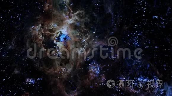 狼蛛星云独特的粒子云渲染视频