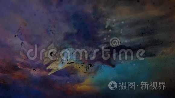泻湖星云独特的粒子娱乐活动视频