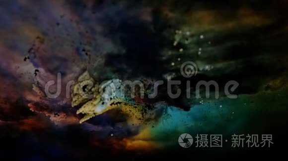 泻湖星云独特的粒子娱乐活动视频