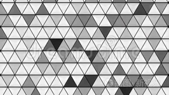 抽象灰色光泽三角形纹理视频动画