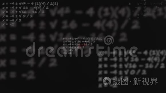 用霓虹灯写的二次公式视频