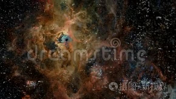 狼蛛星云独特的粒子云渲染视频