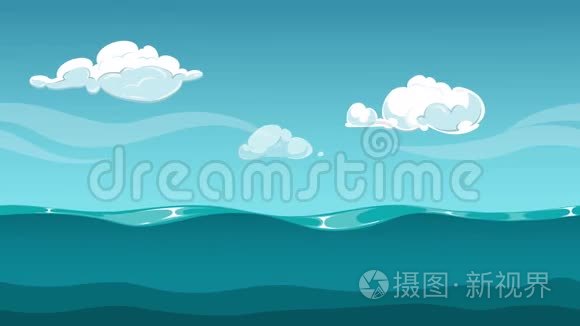 海洋或海平面动画背景视频